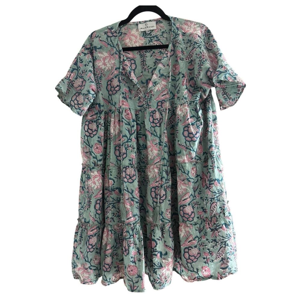 The Fox And The Mermaid Floral Tiered Dress Size Small / Medium